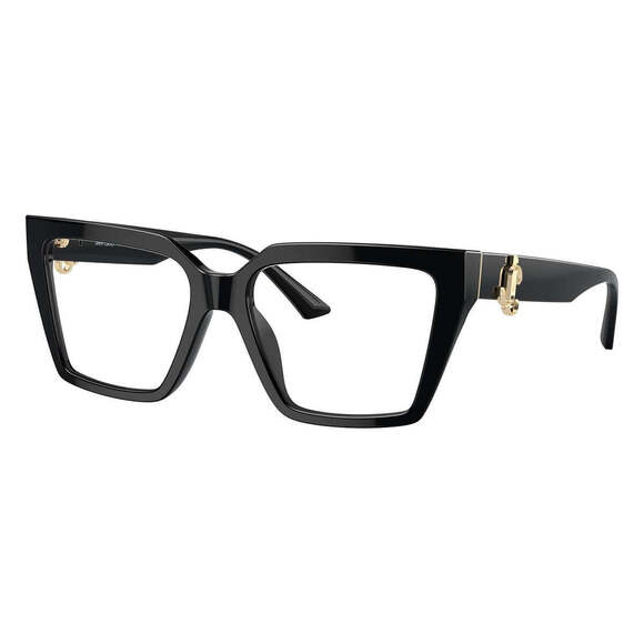 Jimmy Choo JC3017U 5000 Shiny Black Frame Demo Lens 52mm Women's Eyeglasses